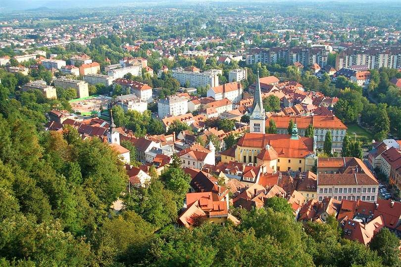スロベニアの首都リュブリャナ