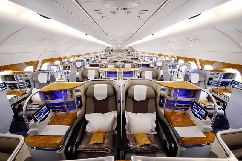 エミレーツ航空のビジネスクラス(A380)
