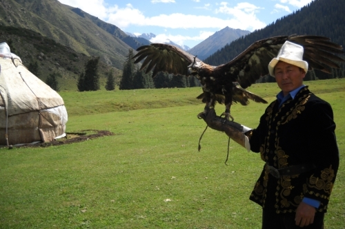 キルギスの伝統・鷹狩り（イメージ）